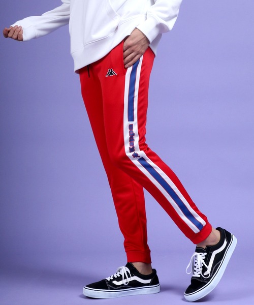 Kappa（カッパ）の「【Kappa】別注 サイドライントラックパンツ/ジョガーパンツ/ワンマイルウェア/カラーパンツ（その他パンツ・メンズ・ブラック×ホワイト/ブラック系その他/ブラック×グリーン/ブラック系その他2/ブラック系その他3/パープル/グリーン/ブラック×レッド/ブラック/ホワイト/ブラック系その他4/ブラック系その他5/ブラック系その他6/レッド/グリーン系その他/イエロー/ブルー/ブラック系その他7/レッド系その他・S/M/L/XL/LARGE/SMALL/X-LARGE/MEDIUM/S1/M1/L1/LL1/M2/LL2/S2/L2）」の19枚目の写真