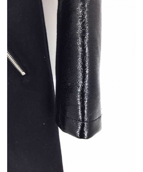 ブランド古着】フェイクレザー切替ロングコート（その他アウター