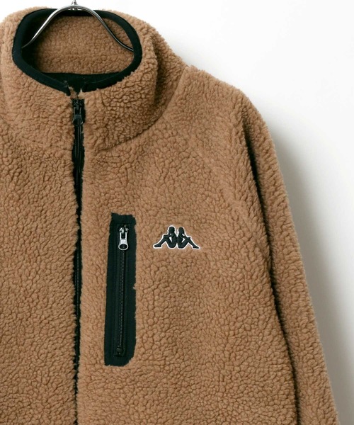 Kappa（カッパ）の「Kappa/カッパ 別注 オーバーサイズ シープボアジャケット レディース メンズ ブルゾン/ボアフリースジャケット（ブルゾン・メンズ・ベージュ/オフホワイト/モカ/ブラック/グリーン/ライトベージュ/ブラック系その他/ホワイト系その他/ブラック系その他3/ブラック系その他2/チャコールグレー/アイボリー/ブラック系その他4・M/L/XL/S）」の10枚目の写真