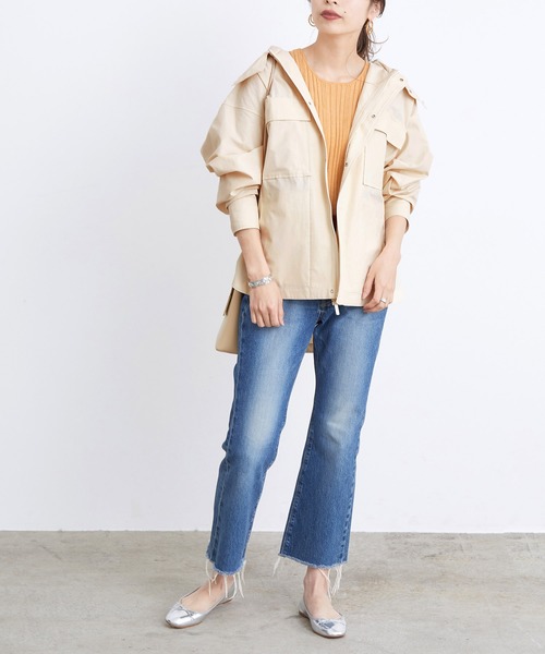 ADAM ET ROPE'（アダムエロペ）の「【WEB限定】マウンテンパーカー（マウンテンパーカー・レディース・ベージュ/ネイビー/キナリ・FREE）」の13枚目の写真