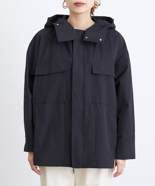 ADAM ET ROPE'（アダムエロペ）の「【WEB限定】マウンテンパーカー（マウンテンパーカー・レディース・ベージュ/ネイビー/キナリ・FREE）」の14枚目の写真