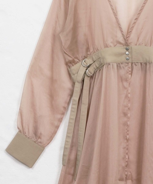 &g'aime（アンジェム）の「【&g'aime】楊柳シアーワンピース/シースルーワンピース（ワンピース・レディース・ホワイト/ブラック/ベージュ・FREE）」の19枚目の写真