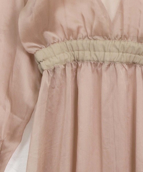 &g'aime（アンジェム）の「【&g'aime】楊柳シアーワンピース/シースルーワンピース（ワンピース・レディース・ホワイト/ブラック/ベージュ・FREE）」の5枚目の写真