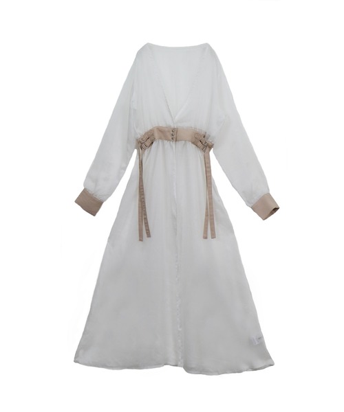 &g'aime（アンジェム）の「【&g'aime】楊柳シアーワンピース/シースルーワンピース（ワンピース・レディース・ホワイト/ブラック/ベージュ・FREE）」の22枚目の写真