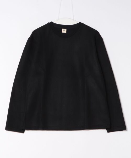 TRAP/U (トラップユー)の「【69】ロングスリーブ クルーカットソー(Tシャツ/カットソー・レディース・ホワイト/ブラック/ベージュ/カーキ・LARGE/MEDIUM)」の3枚目の写真
