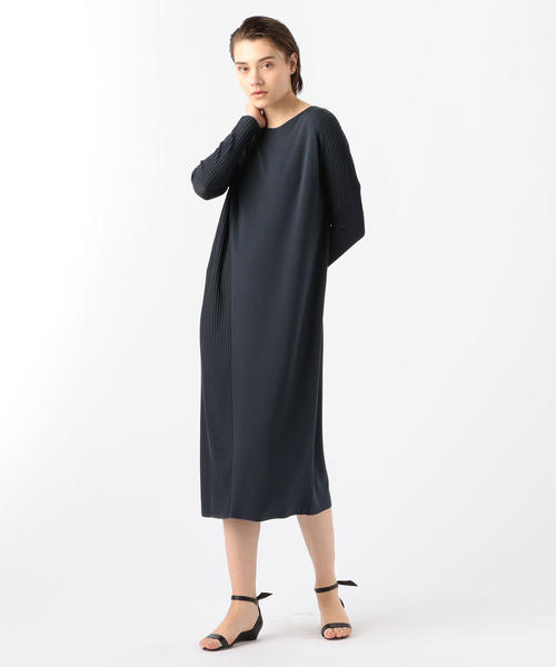 新素材新作 新素材新作本物 新着 セール ワンピース ハイツイストレーヨンナイロン ボートネックワンピース ワンピース Des Des ワンピース Pres デ プレ のファッション高額上品売筋 格安saleスタート 再入荷 1番人気