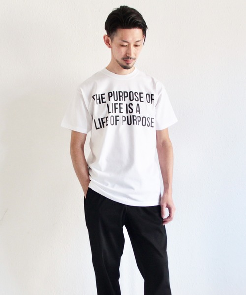 blank by words(ブランクバイワーズ)の「「THE PURPOSE OF」 TEE(Tシャツ/カットソー・メンズ・ホワイト・SMALL/LARGE/MEDIUM)」の8枚目の写真