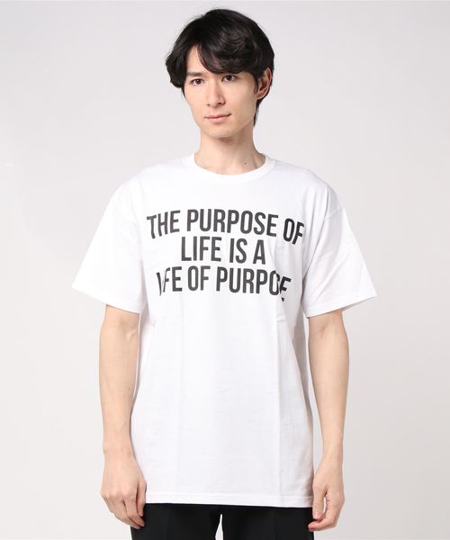 blank by words(ブランクバイワーズ)の「「THE PURPOSE OF」 TEE(Tシャツ/カットソー・メンズ・ホワイト・SMALL/LARGE/MEDIUM)」の7枚目の写真