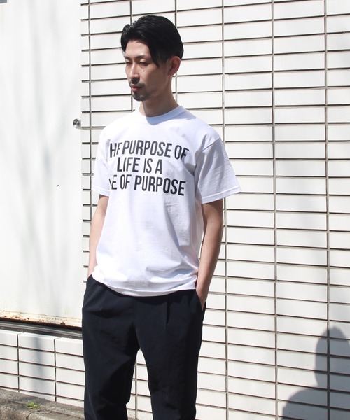 blank by words(ブランクバイワーズ)の「「THE PURPOSE OF」 TEE(Tシャツ/カットソー・メンズ・ホワイト・SMALL/LARGE/MEDIUM)」の11枚目の写真