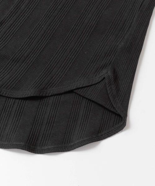 LAATO（ラート）の「2WAY RIB LONG T-SHIRTS（Tシャツ/カットソー・レディース・オフホワイト/ブラック/ベージュ/チャコールグレー/ブラウン・FREE）」の9枚目の写真