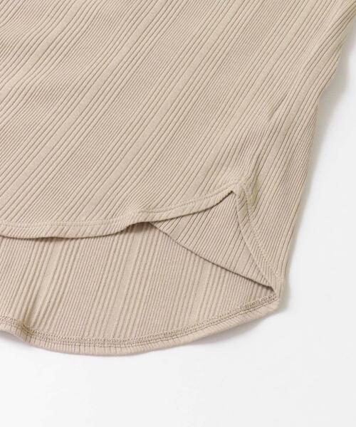 LAATO（ラート）の「2WAY RIB LONG T-SHIRTS（Tシャツ/カットソー・レディース・オフホワイト/ブラック/ベージュ/チャコールグレー/ブラウン・FREE）」の14枚目の写真