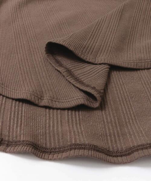 LAATO（ラート）の「2WAY RIB LONG T-SHIRTS（Tシャツ/カットソー・レディース・オフホワイト/ブラック/ベージュ/チャコールグレー/ブラウン・FREE）」の20枚目の写真