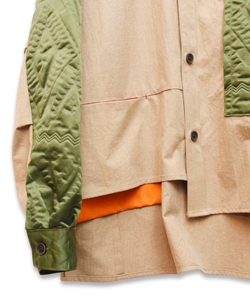 masterkey（マスターキー）の「ms4331-BUMP-SHIRTS（シャツ/ブラウス・メンズ・ベージュ/ブラック・2/1）」の3枚目の写真