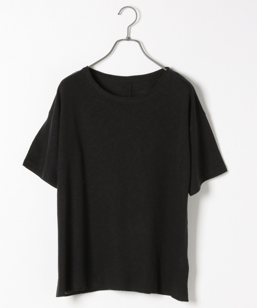 LAKOLE（ラコレ）の「リネンMIXボクシーTシャツ / LAKOLE（Tシャツ/カットソー・レディース・ホワイト/サンドグレー/レッド/ネイビー/ブラック/ブラウン・SMALL/MEDIUM）」の3枚目の写真