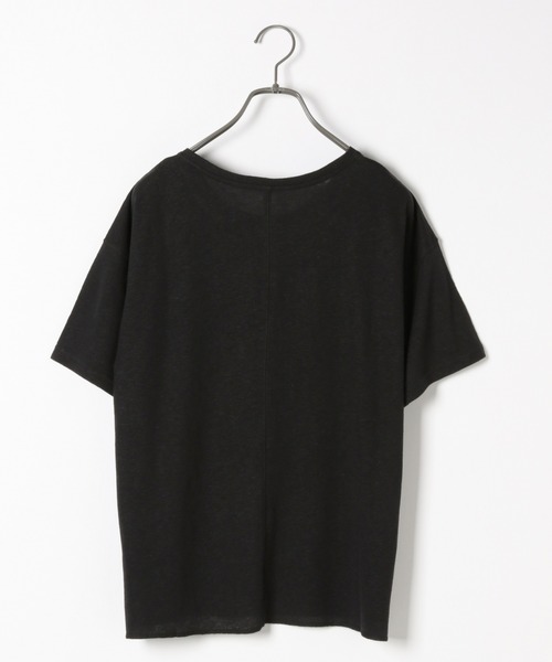 LAKOLE（ラコレ）の「リネンMIXボクシーTシャツ / LAKOLE（Tシャツ/カットソー・レディース・ホワイト/サンドグレー/レッド/ネイビー/ブラック/ブラウン・SMALL/MEDIUM）」の11枚目の写真