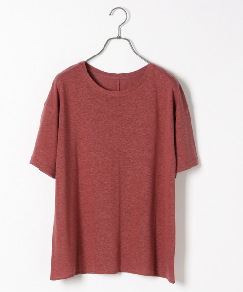 LAKOLE（ラコレ）の「リネンMIXボクシーTシャツ / LAKOLE（Tシャツ/カットソー・レディース・ホワイト/サンドグレー/レッド/ネイビー/ブラック/ブラウン・SMALL/MEDIUM）」の21枚目の写真