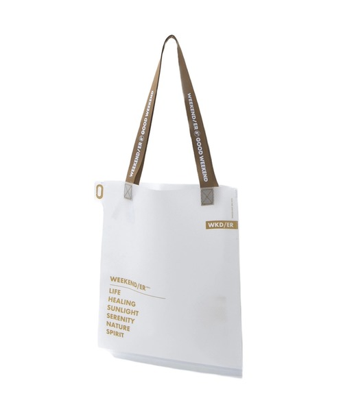 WEEKEND(ER)(ウィークエンダー)の「WEEKEND(ER)/ウィークエンダー GHOST-TEX FLAT TOTE(トートバッグ・レディース・ライトグリーン/ベージュ・FREE)」の1枚目の写真