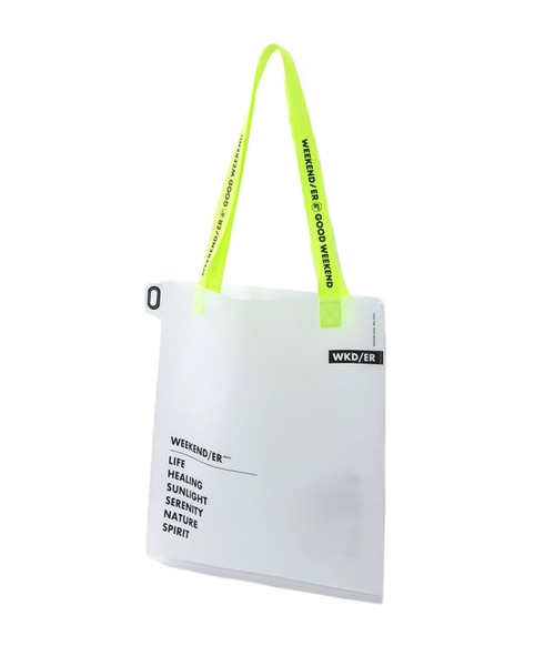 WEEKEND(ER)(ウィークエンダー)の「WEEKEND(ER)/ウィークエンダー GHOST-TEX FLAT TOTE(トートバッグ・レディース・ライトグリーン/ベージュ・FREE)」の2枚目の写真