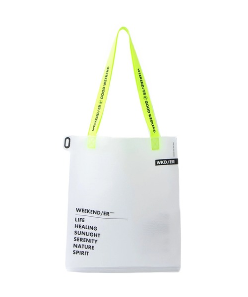 WEEKEND(ER)(ウィークエンダー)の「WEEKEND(ER)/ウィークエンダー GHOST-TEX FLAT TOTE(トートバッグ・レディース・ライトグリーン/ベージュ・FREE)」の3枚目の写真