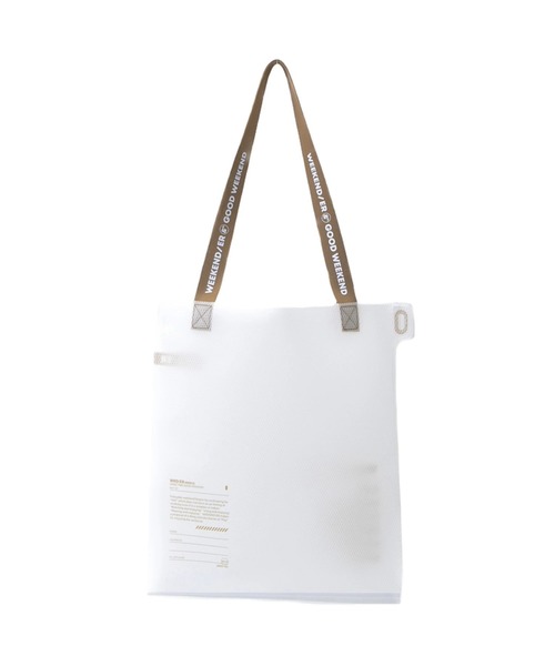 WEEKEND(ER)(ウィークエンダー)の「WEEKEND(ER)/ウィークエンダー GHOST-TEX FLAT TOTE(トートバッグ・レディース・ライトグリーン/ベージュ・FREE)」の8枚目の写真