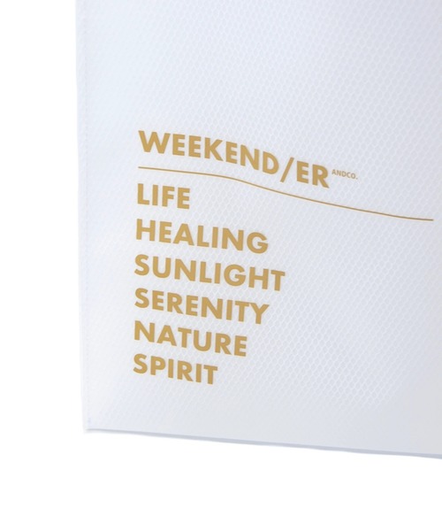 WEEKEND(ER)(ウィークエンダー)の「WEEKEND(ER)/ウィークエンダー GHOST-TEX FLAT TOTE(トートバッグ・レディース・ライトグリーン/ベージュ・FREE)」の7枚目の写真