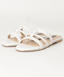 NUOVO ヌオーヴォ BRAID FLAT MULE ブレイド フラット ミュール NE50062 WHITE