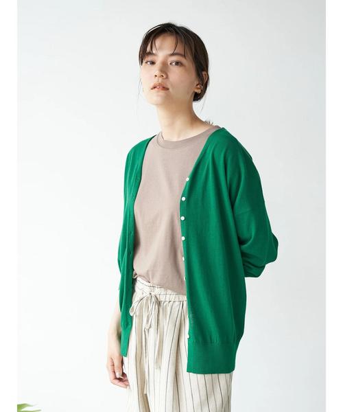 AMERICAN HOLIC（アメリカンホリック）の「Vネック2WAYニットカーディガン　＊〇（カーディガン/ボレロ・レディース・ブラック/ネイビー/ベージュ/イエロー/グリーン/ピンク/アイボリー・MEDIUM/LARGE）」の13枚目の写真