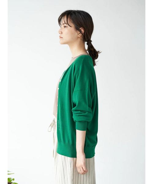 AMERICAN HOLIC（アメリカンホリック）の「Vネック2WAYニットカーディガン　＊〇（カーディガン/ボレロ・レディース・ブラック/ネイビー/ベージュ/イエロー/グリーン/ピンク/アイボリー・MEDIUM/LARGE）」の14枚目の写真