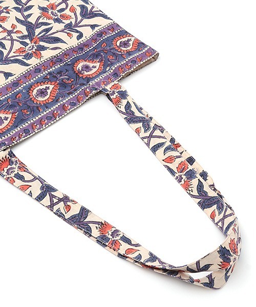 チチカカ（チチカカ）の「ブロックプリントエコトートバッグ（エコバッグ/サブバッグ・レディース・レッド/イエロー/グリーン・FREE）」の6枚目の写真