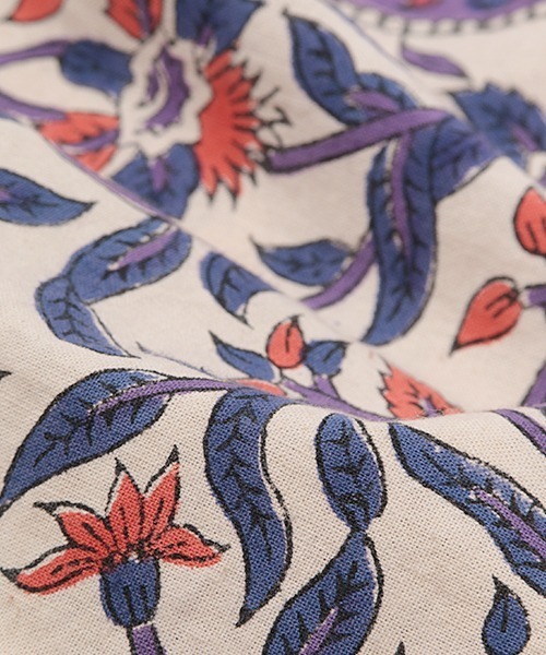 チチカカ（チチカカ）の「ブロックプリントエコトートバッグ（エコバッグ/サブバッグ・レディース・レッド/イエロー/グリーン・FREE）」の5枚目の写真