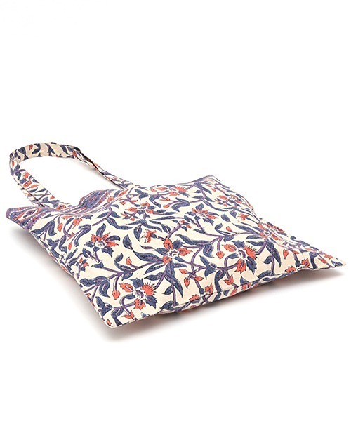 チチカカ（チチカカ）の「ブロックプリントエコトートバッグ（エコバッグ/サブバッグ・レディース・レッド/イエロー/グリーン・FREE）」の9枚目の写真