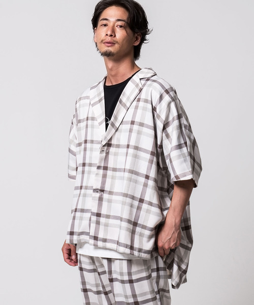 『CavariA/キャバリア』チェック柄ビッグシルエットシャツジャケット（シャツ/ブラウス）｜CavariA（キャバリア）