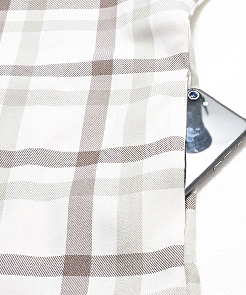 CavariA（キャバリア）の「『CavariA/キャバリア』チェック柄ビッグシルエットシャツジャケット（シャツ/ブラウス・メンズ・ベージュ/ホワイト・L/M）」の15枚目の写真