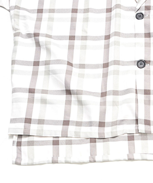 CavariA（キャバリア）の「『CavariA/キャバリア』チェック柄ビッグシルエットシャツジャケット（シャツ/ブラウス・メンズ・ベージュ/ホワイト・L/M）」の21枚目の写真