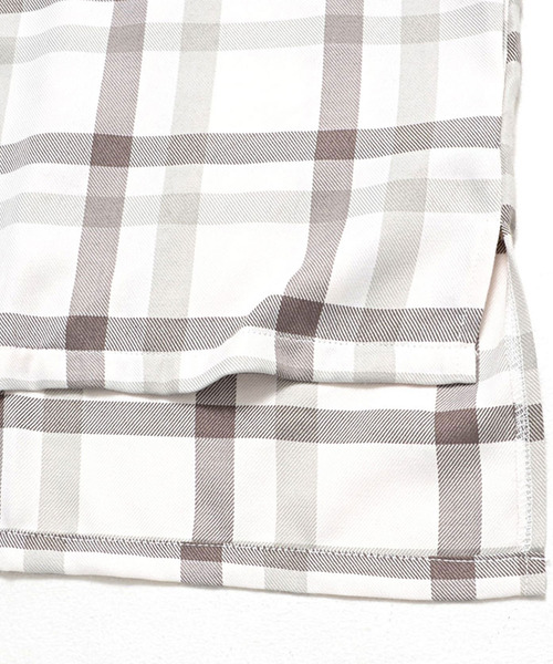 CavariA（キャバリア）の「『CavariA/キャバリア』チェック柄ビッグシルエットシャツジャケット（シャツ/ブラウス・メンズ・ベージュ/ホワイト・L/M）」の8枚目の写真