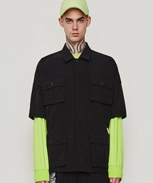 INFLATION（インフレーション）の「INFLATION(インフレーション)マルチポケットオーバーサイズシャツ（シャツ/ブラウス）」