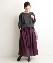 IENA（イエナ）の「カルゼストレッチランダムタックスカート 