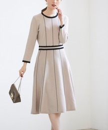 tocco closet | 配色ライン入りニットワンピース≪tocco closet luxe≫(ワンピース)