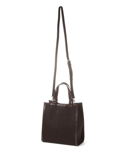 LAKOLE（ラコレ）の「アニマル柄切り替え2WAYトートバッグ / LAKOLE（ショルダーバッグ・レディース・ブラウン/ベージュ・FREE）」の2枚目の写真