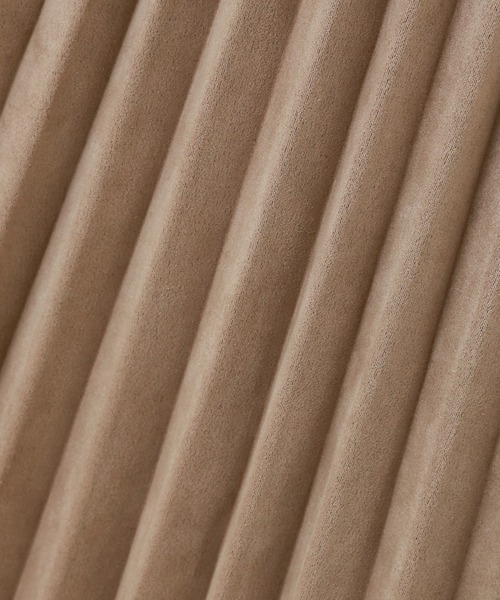 CHARM BERRY TIC(チャームベリーチック)の「スウェードポンチ アコーディオンプリーツスカート(スカート・レディース・アイボリー/ピンク/ベージュ/カーキ/ブラック・M/L)」の10枚目の写真