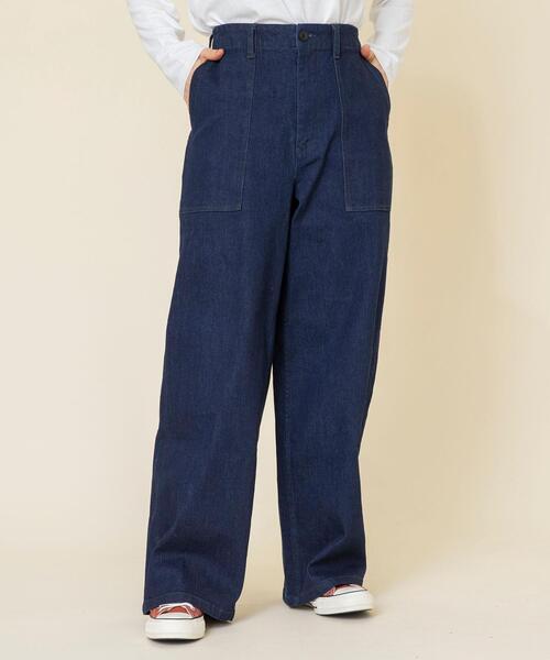 coen（コーエン）の「デニムベイカーパンツ（デニムパンツ・レディース・ナチュラル/ネイビー・LARGE/SMALL/MEDIUM）」の12枚目の写真