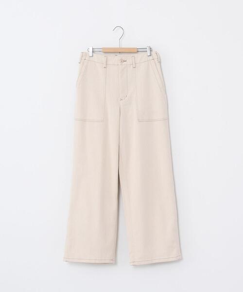 coen（コーエン）の「デニムベイカーパンツ（デニムパンツ・レディース・ナチュラル/ネイビー・LARGE/SMALL/MEDIUM）」の4枚目の写真