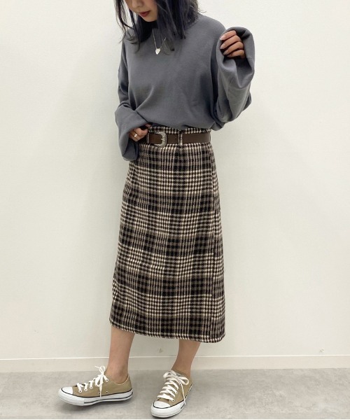 apres jour mignon(アプレジュールミニョン)の「アソートチェックナロースカート【ZOZOTOWN限定アイテム】(スカート・レディース・その他/ブラウン系その他/ブラック系その他/カーキ・X-LARGE/フリー)」の8枚目の写真