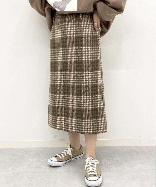 apres jour mignon(アプレジュールミニョン)の「アソートチェックナロースカート【ZOZOTOWN限定アイテム】(スカート・レディース・その他/ブラウン系その他/ブラック系その他/カーキ・X-LARGE/フリー)」の16枚目の写真