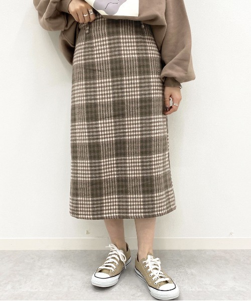 apres jour mignon(アプレジュールミニョン)の「アソートチェックナロースカート【ZOZOTOWN限定アイテム】(スカート・レディース・その他/ブラウン系その他/ブラック系その他/カーキ・X-LARGE/フリー)」の18枚目の写真