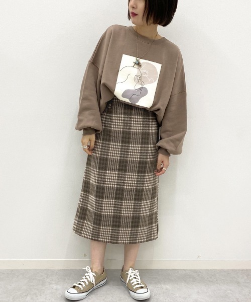apres jour mignon(アプレジュールミニョン)の「アソートチェックナロースカート【ZOZOTOWN限定アイテム】(スカート・レディース・その他/ブラウン系その他/ブラック系その他/カーキ・X-LARGE/フリー)」の21枚目の写真