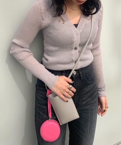 SHENERY（シーナリー）の「バイカラーミニショルダー（ショルダーバッグ・レディース・グレー/ベージュ/ブラック・FREE）」の2枚目の写真