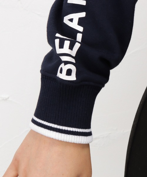 FILA(フィラ)の「FILA フィラ 裏毛ショート丈袖プリントラインリブトレーナー(スウェット・レディース・ネイビー/グレー/ピンク・M/L/XL)」の17枚目の写真