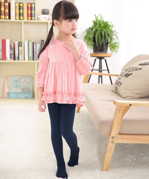 キッズ ケーブル編みストレッチタイツ（タイツ/ストッキング