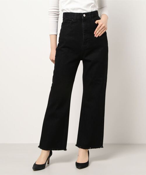 kastane カスタネ　レディースデニムパンツ　ブラック Lサイズ Kastane ジーンズ デニム デニムパンツ 「セットアップ対応/低